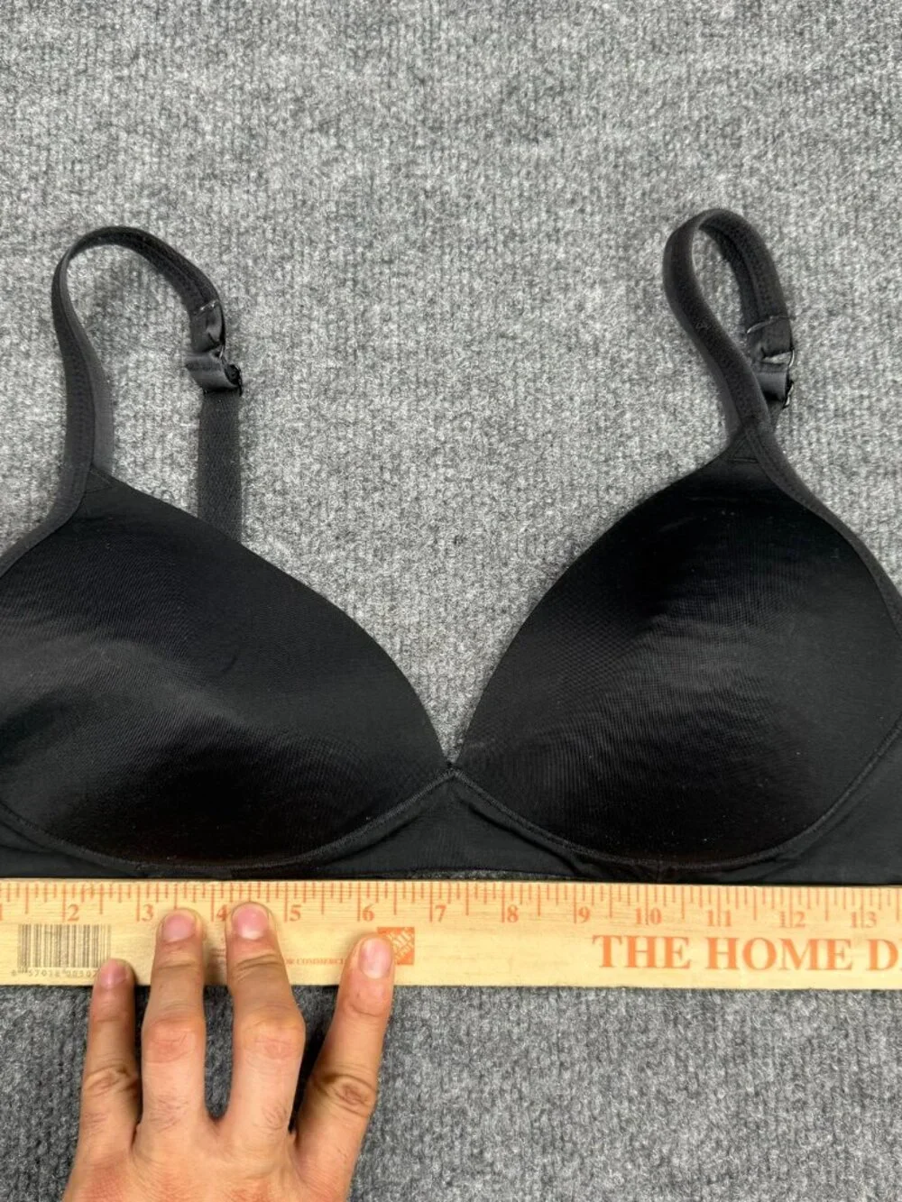 Black Wirefree Front Clasp Bra No Size Tag Fits Approx XL Check Measurements